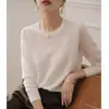 Top de Punto Jacquard de Color Sólido Moda Primavera 2025 Nuevo Elegante Rejuvenecedor Versátil Holgado Camisa Base