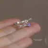 Popular Anillo de Estrella de Cinco Puntas de Plata de Ley S925 para Mujer, Anillo Abierto Chapado en Oro de 18 Quilates, Anillo de Dedo Índice de Moda Ins Elegante Nicho
