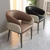 Nueva Silla de Comedor Estilo Italiano Lujo Ligero 2026 para Hogar, Hotel de Alta Gama, Restaurante Comercial, Silla de Cuero con Respaldo, Silla de Mesa de Comedor