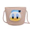 Bolso Pequeño Nuevo para Niños Femenino Muñeca de Dibujos Animados Lindo Bolso de Paja Bolso Tejido Viaje a la Costa Bolso Cruzado Pequeño de Paja