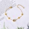 Nuevo estilo chino pulsera delgada de mariposa con cuentas de colores pulsera de flor de acero de titanio artística fresca transparente para Mujeres Nuevo
