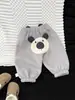 Pantalones de Polar para Bebé Lindos Otoño e Invierno Súper Lindos Dibujos Animados Engrosados Casuales Pantalones de Chándal Cálidos Joggers para Niños y Niñas