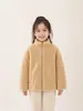 Chaqueta de forro polar para niña, nuevo estilo otoño/invierno, engrosada para abrigar, con cuello alto y cierre de cremallera, top de lana de cordero para niños, ropa para niños