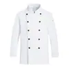 25-831 Roupa de Trabalho para Chef Manga Longa Adequada para Buffet Cozinha de Hotel Restaurante Restaurante Ocidental Homens e Mulheres Roupa de Outono e Inverno