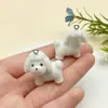 Fofo Desenho Animado Criativo Resina Flocked Cachorrinho Unicórnio Alpaca Pingente Pingente DIY Corrente de Celular Acessórios Material