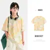 Camiseta de Manga Corta Tie-Dye de Verano para Niños con Sensación a Hielo 2026 Nuevo Estilo Moda de Verano para Jóvenes y Niños Top Fresco Holgado