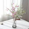 Arreglo de Flores de Seda Artificiales Lirio Morado de Tallo Largo de Pie Decoración para Sala de Estar Transfronterizo