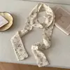 Pañuelo de Cabeza Floral, Bufanda Larga de Seda a Cuadros Estilo Coreano, Bufanda Larga Versátil de Moda, Cinta para Bolso, Cinturón Decorativo