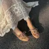 266-9 Estilo Nuevo Piel Genuina Moda Retro con Cordones Resistentes al Desgaste Transpirables Cómodos Piel Suave Zapatos Casuales de Moda para Mujer