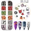 Uñas de Halloween arcilla polimérica lentejuelas maquillaje uñas lentejuelas joyería calabaza bruja fantasma calavera polvo de brillo