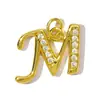 Moda Europeia e Americana Cobre Incrustado Zircônia 26 Letras Pingente DIY Pulseira Feminina Versátil Joias Inglesas Pingente de Colar Acessórios
