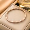Pulsera de Acero de Titanio de Bambú de Moda de Venta Caliente Europea y Americana para Mujer Verano Estilo Frío Xiaozhong Joyería Retro de Acero Inoxidable para Celebridades de Internet
