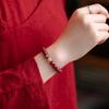 Design original Benmingnian Fu marca Cinnabar pulseira feminina pérola roxa ouro Sand transferência contas autêntica mão corda presente