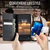Adecuado para funda de teléfono móvil Iphone17 Apple 16E Funda de cuero con patrón de becerro retro 15 Flip Rifd Funda protectora de microfibra