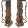 Peluca Estilo Europeo y Americano Velcro Cola de Caballo Rizada Fibra Química Extensiones de Cabello Largo de Una Pieza