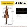 Spot 4241 aço de alta velocidade hexagonal haste de titânio chapeado sulco furo passo broca 4-32mm furo fresagem broca pagode