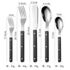 Juego de Cuchillo, Tenedor y Cuchara con Mango de Remache de Acero Inoxidable 430, Vajilla Estilo Crema, Juego de Cuchara y Tenedor de Postre de Alta Estética, Cuchillo y Tenedor para Steak