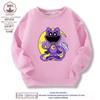 Nueva Sudadera con Animales Sonrientes Aterradores Primavera y Otoño Algodón Cuello Redondo Ropa para Niños y Niñas