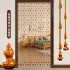 Cortina de contas de cabaça de madeira de pêssego real, cortina de porta, cortina divisória de cristal para resolver questões de feng shui em quarto, banheiro, entrada, cozinha e configurações de porta a porta