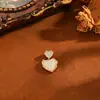 Joia Pingente Flor Árvore Coração Pedra Principal Simples e Elegante Acessórios para Mulheres, Pingente DIY Cobre Zircônio Banhado a Ouro 18K