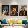 Pintura Decorativa para Sala de Estar Minimalista Moderna Série de Ilustrações de Animais Pintura de Parede para Hall de Entrada Decoração de Mesa para Restaurante Pintura Artística Mural