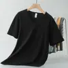 Camiseta de seda modal gelada para homens, top de manga curta com decote em V, fresco e de secagem rápida para o verão, camiseta antibacteriana e antiácaro
