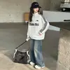 Conjunto de Otoño para Niñas 2025 Nuevo Elegante Sudadera y Jeans Infantiles Conjunto de Dos Piezas Tendencia Celebridad de Internet Primavera y Otoño para Niños Mayores