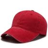 Boné de Baseball Liso Lavado Masculino Feminino Casual Versátil Retro Bico de Pato Protetor Solar de Verão Cor Sólida Algodão Lavado