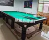 Mesa de Billar Estilo Ruso para Uso Doméstico y Comercial, Pizarra Estándar Marco de Acero, Mesa de Billar Bola Ocho Negra Estilo Chino, Venta Directa del Fabricante