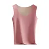 Chaleco Térmico Sin Costuras para Mujer, Camiseta Interior de Talla Grande con Forro de Felpa de Cachemira y Seda, Ropa Interior Térmica, Top Ajustado para Mujer
