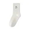 Calcetines de media pantorrilla para mujer para primavera y otoño, estilo universitario moderno, diablito de dibujos animados, calcetines largos deportivos lindos transpirables de verano al por mayor