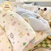 Capa de Edredom 100% Algodão Peça Única 150x200x230cm Capa de Edredom Totalmente Algodão Conjunto Separado de Roupa de Cama para Dormitório Estudantil Conjunto de Três ou Quatro Peças