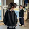 Sudadera con Diseño Falso de Dos Piezas para Niños Niños Medianos y Mayores Primavera y Otoño Prenda Superior Ropa Infantil Niños Ropa Nueva Elegante