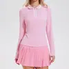 Traje de Yoga Caijue Transfronterizo con Solapa para Mujer, de Manga Larga, Ajustado, para Deportes al Aire Libre como Golf y Yoga