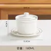 Olla para Sopa de Nido de Pájaro Olla de Cerámica para Sopa Baño María con Tapa Tazón para Huevos al Vapor Postre Saludable Bocadillos Shaxian Olla de Barro para Estofado Revestimiento Interior Creativo