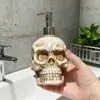 Garrafa de Banheiro em Formato de Caveira Transfronteiriça Garrafa Dispensadora de Líquido Garrafa Empurrável para Álcool em Gel Garrafa de Reposição para Sabonete Líquido Enfeites