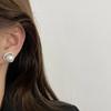 Estilo francês luz de luxo elegante brincos S925 Agulha de prata Micro diamante requintado Shell Beads Brincos de imitação de pérola de alta qualidade