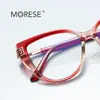 Gafas Anti-Luz Azul 2259 Estación Independiente Transfronteriza Calidad de Diseñador Montura Óptica Gafas Lisas Reductoras de Edad Personalizadas para Mujer