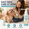 Spray Kineshinex para Higiene Oral de Pets para Gatos e Cachorros, Limpeza Universal dos Dentes, Hálito Fresco, Melhora o Odor Bucal e o Suprime