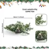 Nueva Decoración Navideña Corona Pequeña Ramas de Pino Simuladas Piñas Bayas Rojas Anillo para Velas Anillo Decorativo Portavelas Navideño Corona