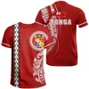 Camiseta de Tonga a la moda para hombre, Casual de verano con estampado 3D polinesio, Top de cuello redondo y manga corta, Estilo callejero