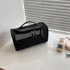 Elegante bolsa de malla nueva gran capacidad bolsa de aseo bolsa de almacenamiento de cosméticos viaje simple portátil bolsa de cosméticos