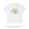 Camiseta Masculina Estilo Japonês Pequena Fresca Estampada Masculina Verão 230g Gola Redonda Solta Manga Curta Casual Camada Base Feminina Ins