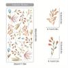 Pegatinas de Alce Estilo Acuarela Navideña Flores del Bosque de Otoño Decoración de Pared de Fondo para Sala de Estar Dormitorio Pegatinas de Pared Autoadhesivas