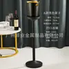 Balde de Champagne de Aço Inoxidável Estilo Europeu com Suporte de Luxo Modelo para Sala de Exposição Joalheria Bar Doméstico KTV Vinho Balde Vertical de Gelo