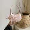 Bolsa de Mão Feminina Nova 2026 com Bolinhas, Bolsa Transversal Casual Estilosa com Laço