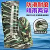Botas de lluvia de goma engrosadas, resistentes al desgaste, con estampado de camuflaje, para hombres y mujeres, que proporcionan calidez, resistencia a ácidos y álcalis, y cuentan con un diseño de caña alta, suelas antideslizantes, y son adecuadas para uso industrial, lavado de autos y como botas de agua.