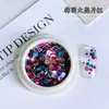 Lentejuelas redondas para decoración de uñas, lentejuelas de colores, lentejuelas de lunares, tamaños mixtos, pegatinas de uñas ultradelgadas, lentejuelas para accesorios de decoración de uñas