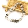 Cristal Natural Grava Colorida Irregular DIY Hecho a Mano Elástico Pulsera de Cuentas Cadena Simple para Mujer