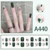 Usando Unha Unha Mistura Unhas Francesas ins Aurora Removível Fake Nail Bow Frosted Ice Clear
